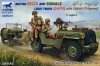 Bronco CB35218 British Recce and Signals Light Truck (2 kits) with Crews (5 figures)